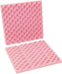 Made in USA - 16" Long x 16" Wide, Antistatic Convoluted Foam Set - Pink, Standard Grade - Top Tool & Supply