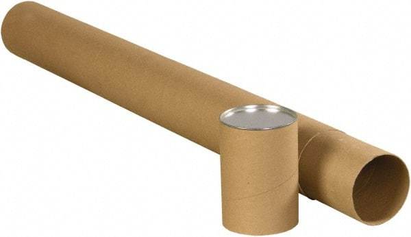 Made in USA - 2" Diam x 43" Long Round Telescoping Mailing Tubes - 2 Walls, Kraft (Color) - Top Tool & Supply