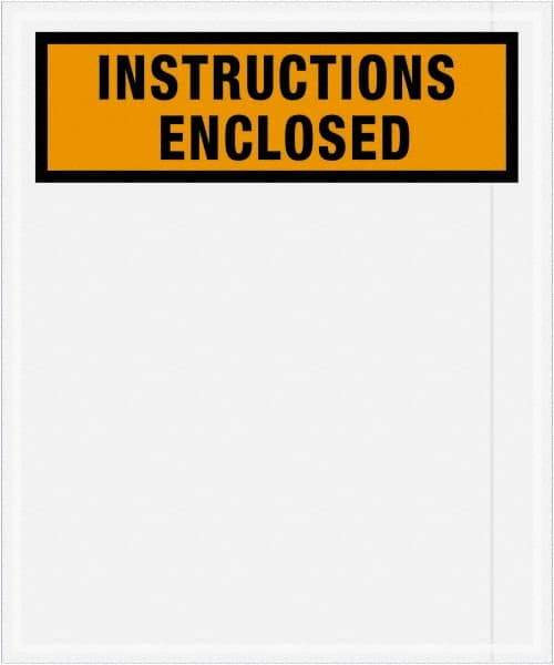 Value Collection - 500 Piece, 12" Long x 10" Wide, Packing List Envelope - Instructions Enclosed, Orange - Top Tool & Supply