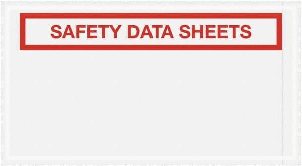 Value Collection - 1,000 Piece, 5-1/2" Long x 10" Wide, Packing List Envelope - Material Safety Data Sheets Enclosed, Clear - Top Tool & Supply