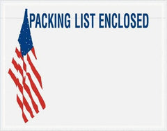 Value Collection - 1,000 Piece, 7" Long x 5-1/2" Wide, Packing List Envelope - Packing List Enclosed, Red, White & Blue - Top Tool & Supply