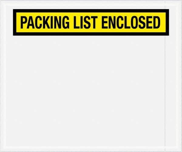 Value Collection - 500 Piece, 10" Long x 12" Wide, Packing List Envelope - Packing List Enclosed, Yellow - Top Tool & Supply