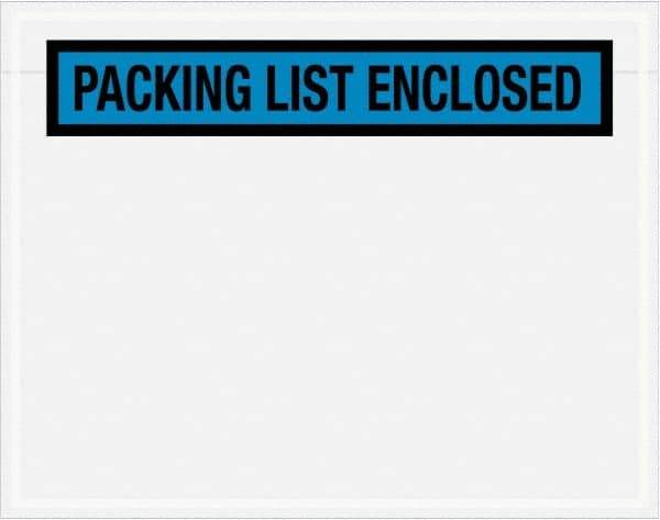 Value Collection - 1,000 Piece, 7" Long x 5-1/2" Wide, Packing List Envelope - Packing List Enclosed, Blue - Top Tool & Supply