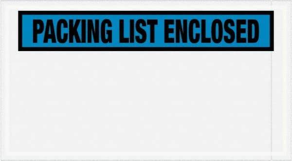 Value Collection - 1,000 Piece, 5-1/2" Long x 10" Wide, Packing List Envelope - Packing List Enclosed, Blue - Top Tool & Supply