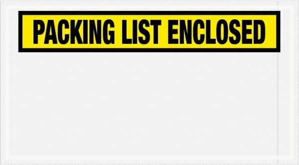 Value Collection - 1,000 Piece, 5-1/2" Long x 10" Wide, Packing List Envelope - Packing List Enclosed, Yellow - Top Tool & Supply