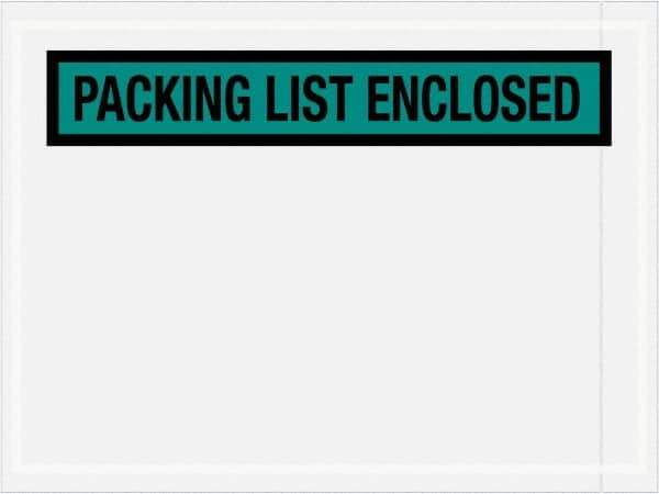 Value Collection - 1,000 Piece, 4-1/2" Long x 6" Wide, Packing List Envelope - Packing List Enclosed, Green - Top Tool & Supply