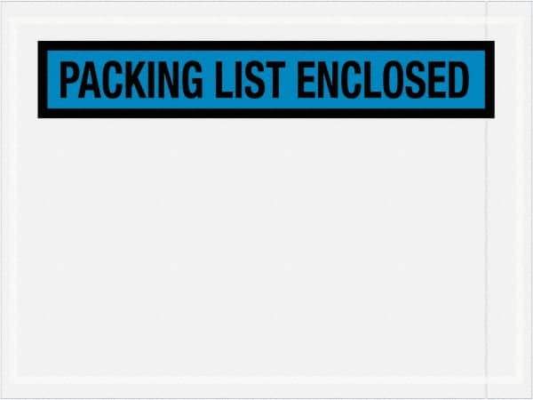 Value Collection - 1,000 Piece, 4-1/2" Long x 6" Wide, Packing List Envelope - Packing List Enclosed, Blue - Top Tool & Supply