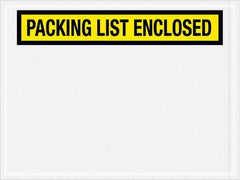 Value Collection - 1,000 Piece, 4-1/2" Long x 6" Wide, Packing List Envelope - Packing List Enclosed, Yellow - Top Tool & Supply