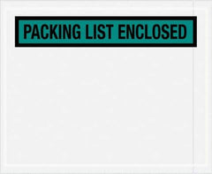 Value Collection - 1,000 Piece, 4-1/2" Long x 5-1/2" Wide, Packing List Envelope - Packing List Enclosed, Green - Top Tool & Supply