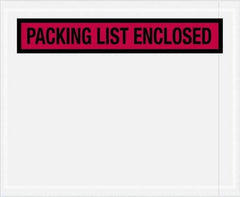 Value Collection - 1,000 Piece, 4-1/2" Long x 5-1/2" Wide, Packing List Envelope - Packing List Enclosed, Red - Top Tool & Supply