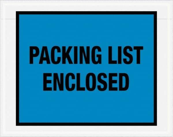 Value Collection - 1,000 Piece, 7" Long x 5-1/2" Wide, Packing List Envelope - Packing List Enclosed, Blue - Top Tool & Supply