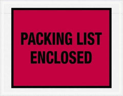 Value Collection - 1,000 Piece, 7" Long x 5-1/2" Wide, Packing List Envelope - Packing List Enclosed, Red - Top Tool & Supply