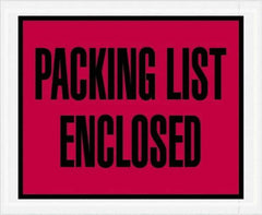 Value Collection - 1,000 Piece, 4-1/2" Long x 5-1/2" Wide, Packing List Envelope - Packing List Enclosed, Red - Top Tool & Supply