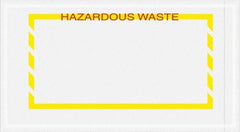 Value Collection - 1,000 Piece, 5-1/2" Long x 10" Wide, Packing List Envelope - Hazardous Waste, Yellow - Top Tool & Supply