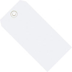 Made in USA - 6-1/4" High x 3-1/8" Long, Safety & Facility Blank Tag - White Cardstock - Top Tool & Supply