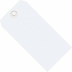 Made in USA - 5-1/4" High x 2-5/8" Long, Safety & Facility Blank Tag - White Cardstock - Top Tool & Supply