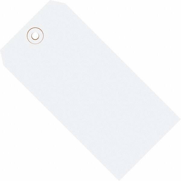 Made in USA - 3-1/4" High x 1-5/8" Long, Safety & Facility Blank Tag - White Cardstock - Top Tool & Supply