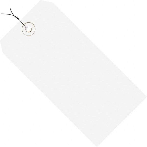 Made in USA - 5-1/4" High x 2-5/8" Long, Safety & Facility Blank Tag - White Cardstock - Top Tool & Supply