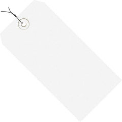 Made in USA - 6-1/4" High x 3-1/8" Long, Safety & Facility Blank Tag - White Cardstock - Top Tool & Supply