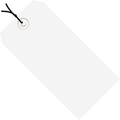 Made in USA - 5-1/4" High x 2-5/8" Long, Safety & Facility Blank Tag - White Cardstock - Top Tool & Supply