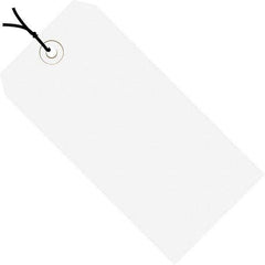 Made in USA - 4-3/4" High x 2-3/8" Long, Safety & Facility Blank Tag - White Cardstock - Top Tool & Supply