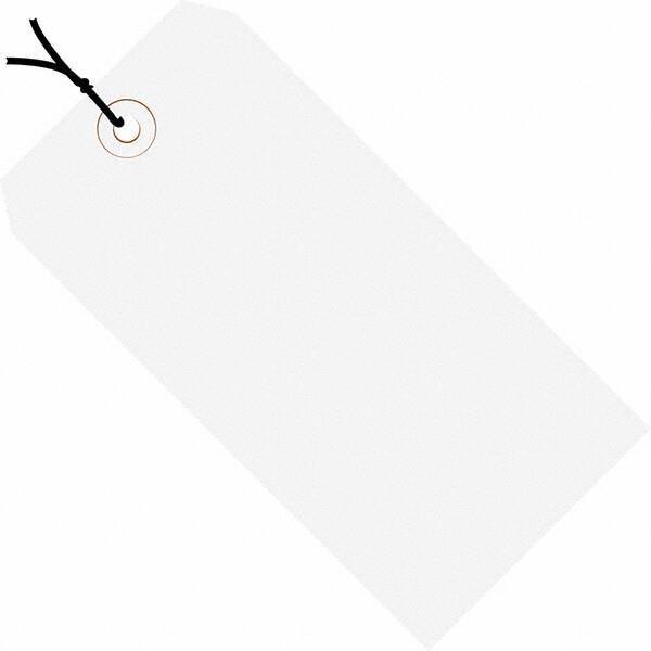 Made in USA - 4-1/4" High x 2-1/8" Long, Safety & Facility Blank Tag - White Cardstock - Top Tool & Supply