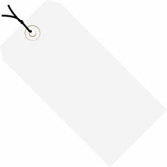 Made in USA - 4-1/4" High x 2-1/8" Long, Safety & Facility Blank Tag - White Cardstock - Top Tool & Supply