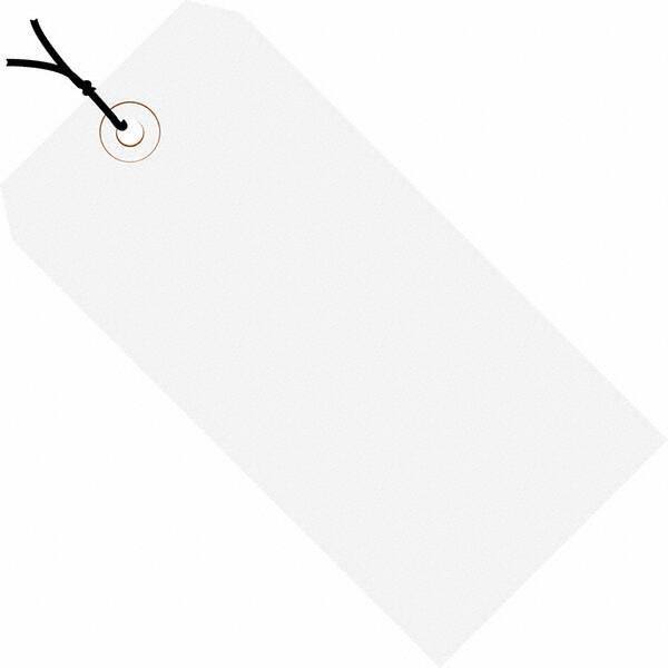 Made in USA - 2-3/4" High x 1-3/8" Long, Safety & Facility Blank Tag - White Cardstock - Top Tool & Supply