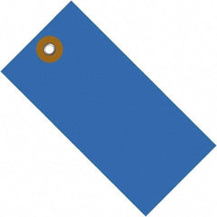 Dupont - 5-1/4" High x 2-5/8" Long, Safety & Facility Blank Tag - Blue Spunbonded Olefin - Top Tool & Supply