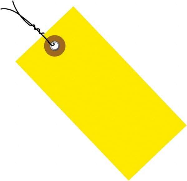 Dupont - 5-3/4" High x 2-7/8" Long, Safety & Facility Blank Tag - Yellow Spunbonded Olefin - Top Tool & Supply