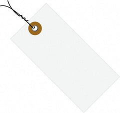 Dupont - 6-1/4" High x 3-1/8" Long, Safety & Facility Blank Tag - White Spunbonded Olefin - Top Tool & Supply