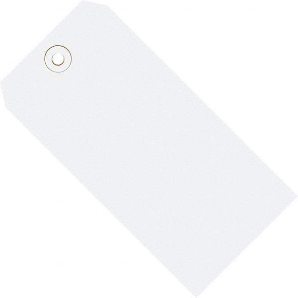 Made in USA - 8" High x 4" Long, Safety & Facility Blank Tag - White Cardstock - Top Tool & Supply