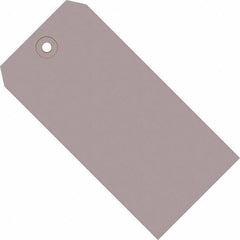 Made in USA - 8" High x 4" Long, Safety & Facility Blank Tag - Gray Cardstock - Top Tool & Supply