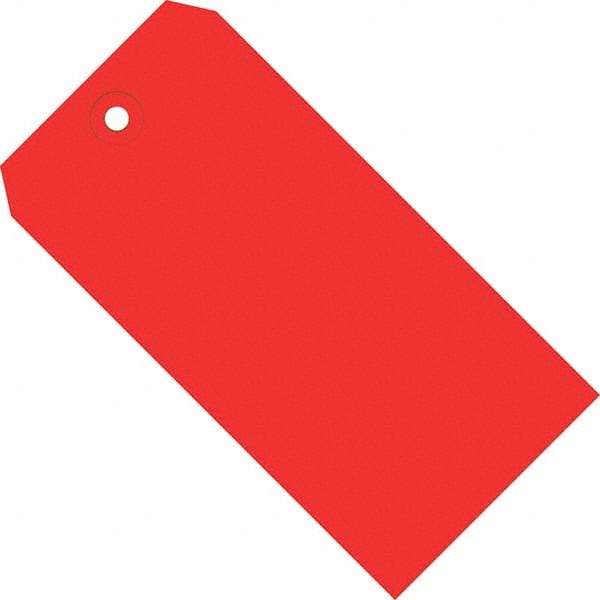 Made in USA - 5-1/4" High x 2-5/8" Long, Safety & Facility Blank Tag - Red Cardstock - Top Tool & Supply