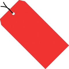 Made in USA - 5-3/4" High x 2-7/8" Long, Safety & Facility Blank Tag - Red Cardstock - Top Tool & Supply