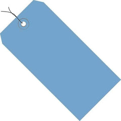 Made in USA - 8" High x 4" Long, Safety & Facility Blank Tag - Dark Blue Cardstock - Top Tool & Supply