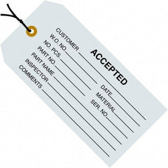 Made in USA - 4-3/4" High x 2-3/8" Long, Safety & Facility Blank Tag - Blue Cardstock - Top Tool & Supply