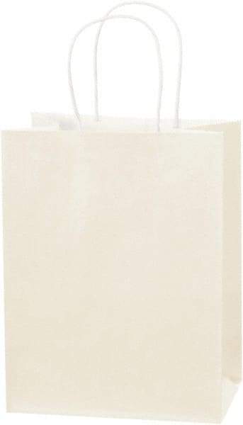 Made in USA - Kraft Grocery Bag - 8 x 4-1/2 x 10-1/4, French Vanilla - Top Tool & Supply