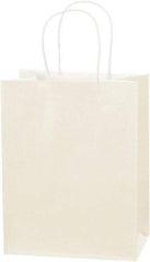 Made in USA - Kraft Grocery Bag - 8 x 4-1/2 x 10-1/4, French Vanilla - Top Tool & Supply