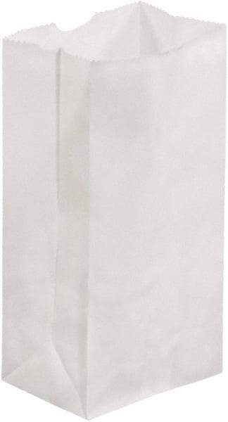 Made in USA - Kraft Grocery Bag - 3-1/2 x 2-3/8 x 6-7/8, White - Top Tool & Supply