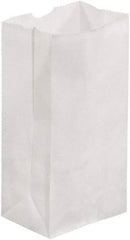 Made in USA - Kraft Grocery Bag - 3-1/2 x 2-3/8 x 6-7/8, White - Top Tool & Supply