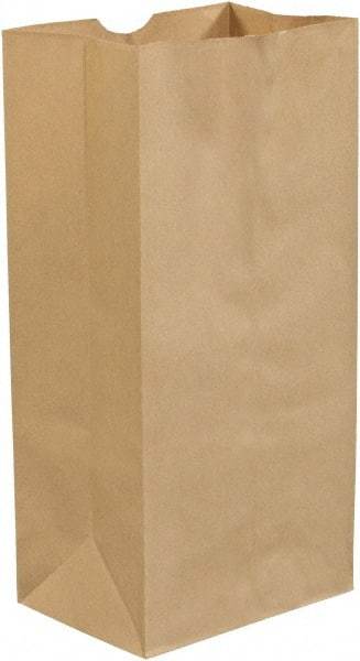 Made in USA - Kraft Grocery Bag - 8-1/4 x 5-1/4 x 18, Kraft - Top Tool & Supply