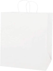 Made in USA - Kraft Grocery Bag - 14 x 10 x 15-1/2, White - Top Tool & Supply