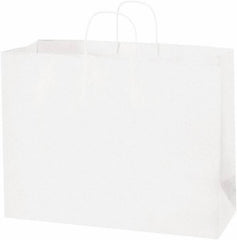 Made in USA - Kraft Grocery Bag - 16 x 6 x 12, White - Top Tool & Supply