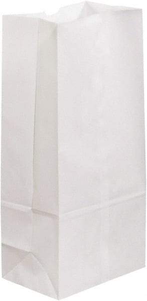 Made in USA - Kraft Grocery Bag - 7-3/4 x 4-3/4 x 16, White - Top Tool & Supply