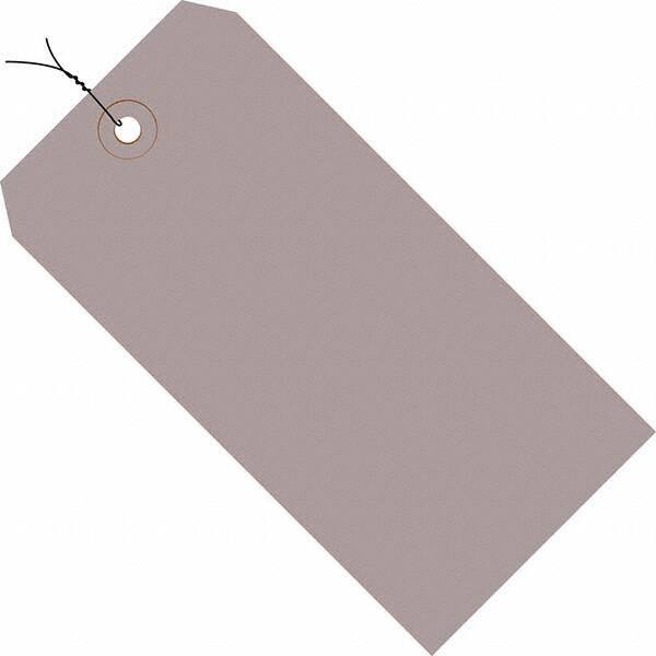 Made in USA - 6-1/4" High x 3-1/8" Long, Safety & Facility Blank Tag - Gray Cardstock - Top Tool & Supply