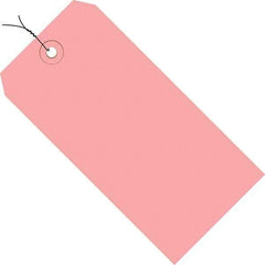 Made in USA - 2-3/4" High x 1-3/8" Long, Safety & Facility Blank Tag - Pink Cardstock - Top Tool & Supply