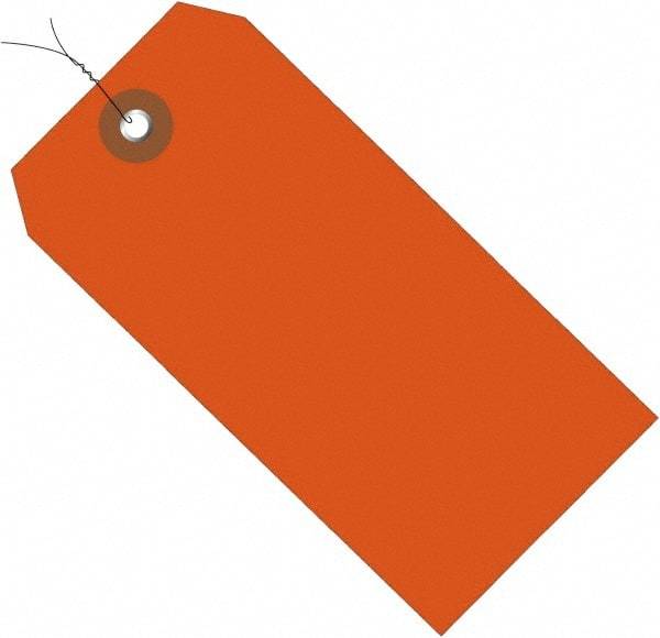 Made in USA - 4-3/4" High x 2-3/8" Long, Safety & Facility Blank Tag - Orange Vinyl - Top Tool & Supply