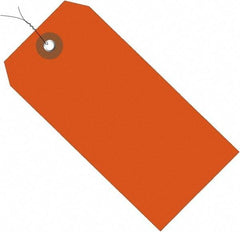 Made in USA - 6-1/4" High x 3-1/8" Long, Safety & Facility Blank Tag - Orange Vinyl - Top Tool & Supply