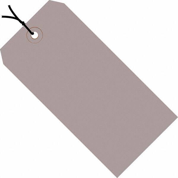 Made in USA - 8" High x 4" Long, Safety & Facility Blank Tag - Gray Cardstock - Top Tool & Supply